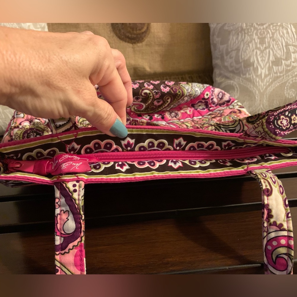 Vera Bradley Morgan Bag-Very Berry Paisley Print with Wallet and Change Purse - Picture 8 of 16